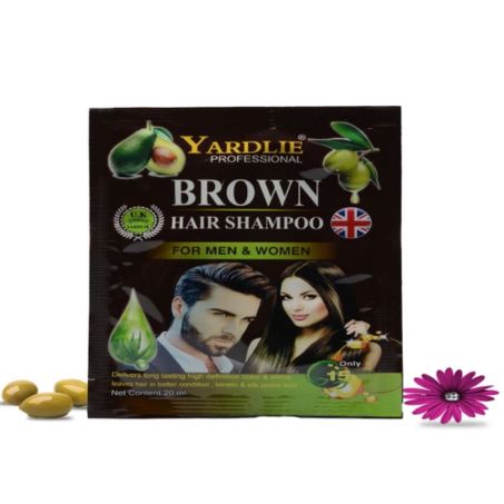 Yardlie Brown Hair Color Shampoo Uk Based Formula Sachet 20ml In Pakistan